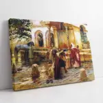 Cami Avlusu İnsanlar | Kanvas Tablo | Cam Tablo | Mdf Tablo | B21264