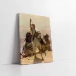 Silah Çeken Asker Ve Deve | Kanvas Tablo | Cam Tablo | Mdf Tablo | B21283