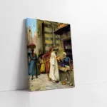 Tesbih Alışverişi Yapan Tüccar | Kanvas Tablo | Cam Tablo | Mdf Tablo | B21285