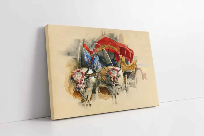 Oryantalist Fayton | Kanvas Tablo | Cam Tablo | Mdf Tablo | B21345 - Görsel 1