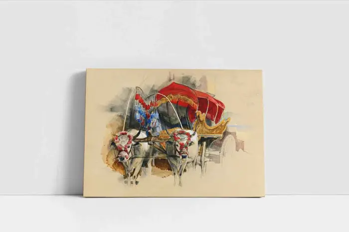 Oryantalist Fayton | Kanvas Tablo | Cam Tablo | Mdf Tablo | B21345 - Görsel 2