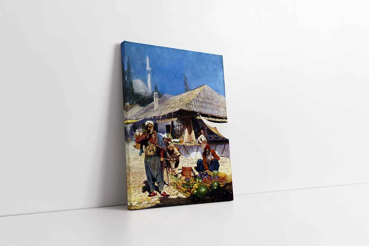 KB21381-10 Pazar | Kanvas Tablo | Cam Tablo | Mdf Tablo | B21381 - Görsel 1