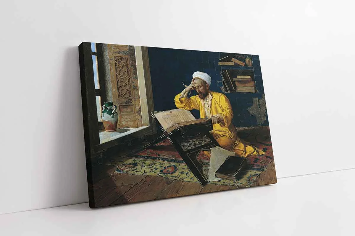 KB21383-10 Kuran Okuyan Adam | Kanvas Tablo | Cam Tablo | Mdf Tablo | B21383 - Görsel 1