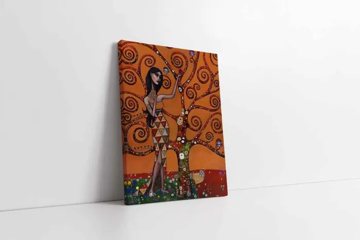Çini Desenli Hayat Ağacı | Kanvas Tablo | Cam Tablo | Mdf Tablo | B22029 - Görsel 1