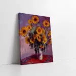 Monet Sunflowers | Kanvas Tablo | Cam Tablo | Mdf Tablo | B22032