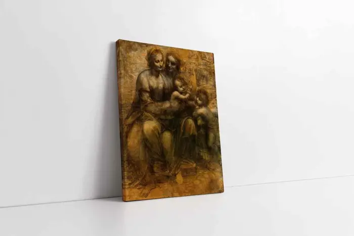 Meryem Ana Çocuk İsa Eskiz L Da Vinci | Kanvas Tablo | Cam Tablo | Mdf Tablo | B22048 - Görsel 1