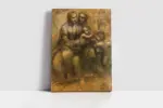 Meryem Ana Çocuk İsa Eskiz L Da Vinci | Kanvas Tablo | Cam Tablo | Mdf Tablo | B22048 - Görsel 2