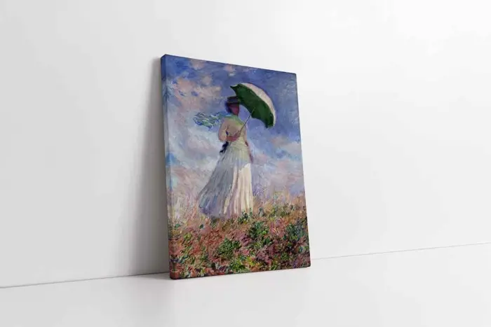Woman With A Parasol Facing Left | Kanvas Tablo | Cam Tablo | Mdf Tablo | B22094 - Görsel 1