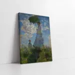 Çayırda Yürüyüş Monet | Kanvas Tablo | Cam Tablo | Mdf Tablo | B22113