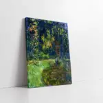 Nilüferler Bir Pond Üzerinde Köprü | Kanvas Tablo | Cam Tablo | Mdf Tablo | B22115