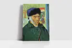 Kulağı Kesik Van Gogh Otoportre | Kanvas Tablo | Cam Tablo | Mdf Tablo | B22160 - Görsel 2