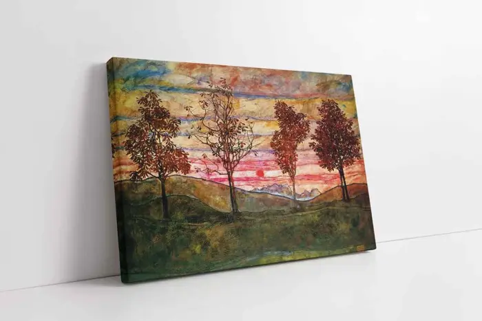 Four Trees | Kanvas Tablo | Cam Tablo | Mdf Tablo | B22170 - Görsel 1