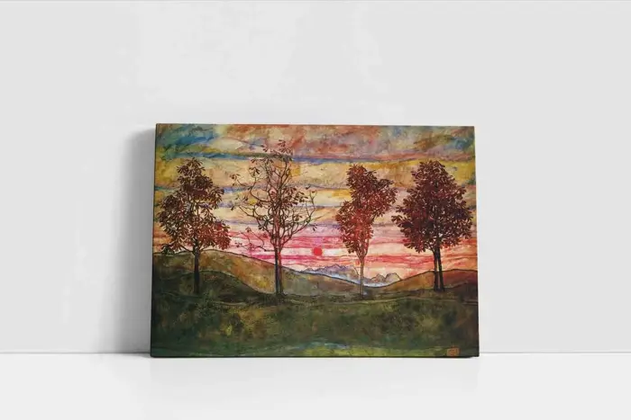Four Trees | Kanvas Tablo | Cam Tablo | Mdf Tablo | B22170 - Görsel 2