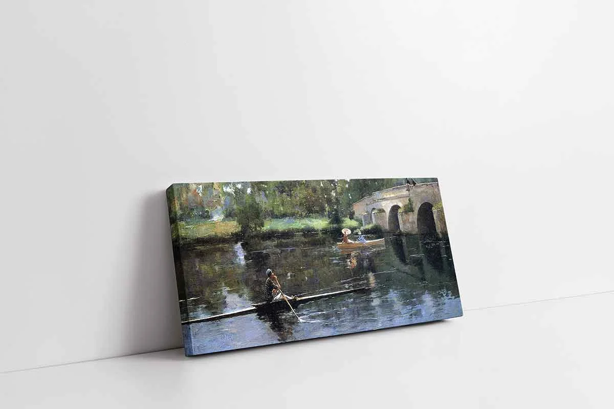 KB22236-10 The Bridge At Grez | Kanvas Tablo | Cam Tablo | Mdf Tablo | B22236 - Görsel 1