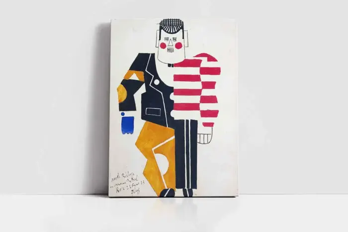 Buz Pateni İçin Kostüm Dizaynı Fernand Leger | Kanvas Tablo | Cam Tablo | Mdf Tablo | B22270 - Görsel 2