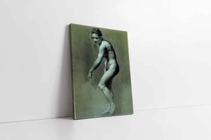 Female Nude Leaning | Kanvas Tablo | Cam Tablo | Mdf Tablo | B22383 - Görsel 1