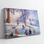 Sledding Central Park | Kanvas Tablo | Cam Tablo | Mdf Tablo | B22393