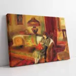 The Artists Wife Knitting | Kanvas Tablo | Cam Tablo | Mdf Tablo | B22436