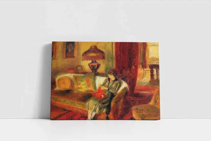 The Artists Wife Knitting | Kanvas Tablo | Cam Tablo | Mdf Tablo | B22436 - Görsel 2