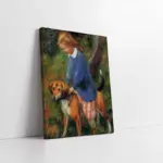 Lenna With Rabbit Hound | Kanvas Tablo | Cam Tablo | Mdf Tablo | B22439