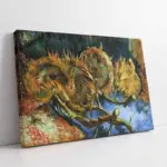 Still Life With Four Sunflowers | Kanvas Tablo | Cam Tablo | Mdf Tablo | B22508