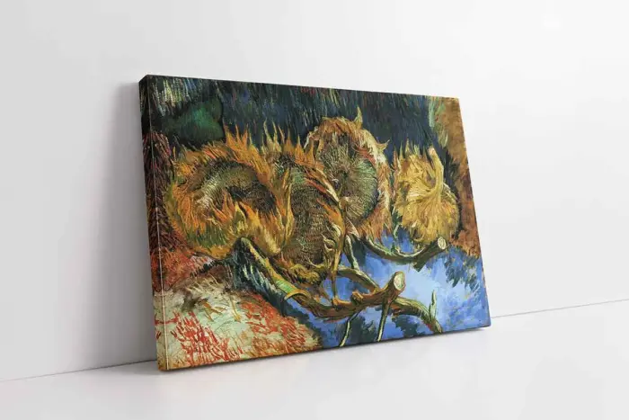 Still Life With Four Sunflowers | Kanvas Tablo | Cam Tablo | Mdf Tablo | B22508 - Görsel 1