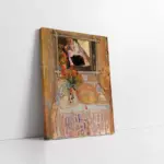 Toilet With A Bouquet Red And Yellow | Kanvas Tablo | Cam Tablo | Mdf Tablo | B22518