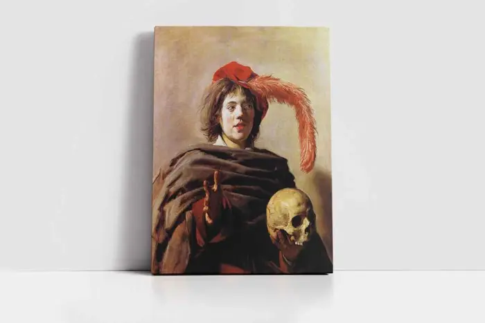 Young Man Holding A Skull | Kanvas Tablo | Cam Tablo | Mdf Tablo | B22526 - Görsel 2