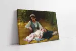 Jeune Mere Et Enfant Endormie | Kanvas Tablo | Cam Tablo | Mdf Tablo | B22531
