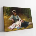 Jeune Mere Et Enfant Endormie | Kanvas Tablo | Cam Tablo | Mdf Tablo | B22531