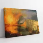 The Burning Of The Houses Of Parliament | Kanvas Tablo | Cam Tablo | Mdf Tablo | B22541