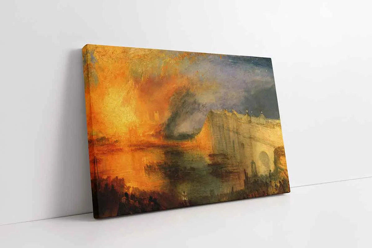 KB22541-10 The Burning Of The Houses Of Parliament | Kanvas Tablo | Cam Tablo | Mdf Tablo | B22541 - Görsel 1