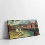 At Işığında Şehir Lambaları | Kanvas Tablo | Cam Tablo | Mdf Tablo | B22547