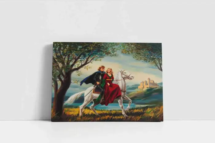 At Üstünde Aşıklar | Kanvas Tablo | Cam Tablo | Mdf Tablo | B22574 - Görsel 2