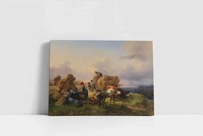 Tepelerde Ekin Biçme | Kanvas Tablo | Cam Tablo | Mdf Tablo | B22575 - Görsel 2
