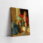 Köpeğini Tedavi Eden Çocuk | Kanvas Tablo | Cam Tablo | Mdf Tablo | B22587