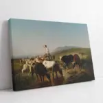 Eşek Üstündeki Adam | Kanvas Tablo | Cam Tablo | Mdf Tablo | B22593