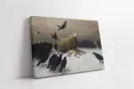 Koyunlar Ve Kargalar | Kanvas Tablo | Cam Tablo | Mdf Tablo | B22594