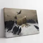 Koyunlar Ve Kargalar | Kanvas Tablo | Cam Tablo | Mdf Tablo | B22594