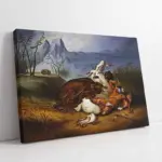 Ayı Ve Kızılderili | Kanvas Tablo | Cam Tablo | Mdf Tablo | B22610