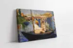 Monet Teknede Resim Yapıyor Manet | Kanvas Tablo | Cam Tablo | Mdf Tablo | B22612