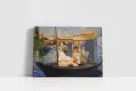 Monet Teknede Resim Yapıyor Manet | Kanvas Tablo | Cam Tablo | Mdf Tablo | B22612 - Görsel 2