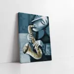 Saksafon Çalan Adam | Kanvas Tablo | Cam Tablo | Mdf Tablo | B22614