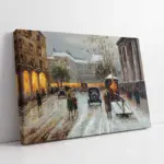 Yağmurlu Kasaba Manzara | Kanvas Tablo | Cam Tablo | Mdf Tablo | B23001
