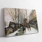 Kar Yağışlı Şehir | Kanvas Tablo | Cam Tablo | Mdf Tablo | B23019