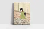 Oturan Japon Kadın | Kanvas Tablo | Cam Tablo | Mdf Tablo | B31001 - Görsel 2