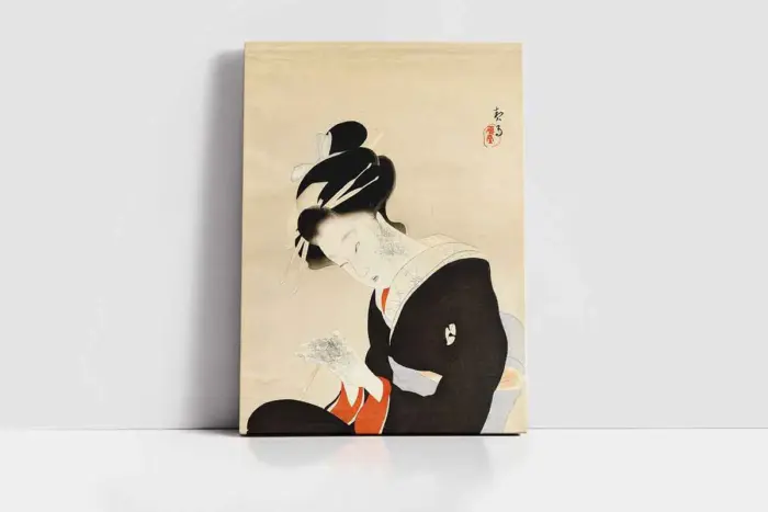 Japon Kadın | Kanvas Tablo | Cam Tablo | Mdf Tablo | B31004 - Görsel 2