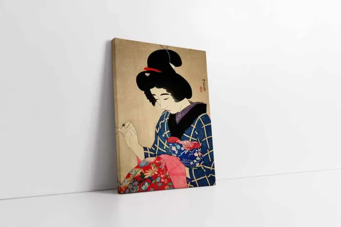 Japon Kadın | Kanvas Tablo | Cam Tablo | Mdf Tablo | B31005 - Görsel 1