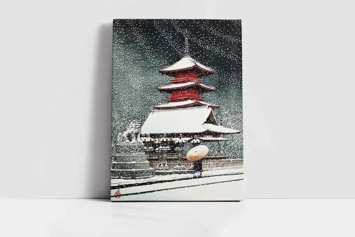Japonyada Kış | Kanvas Tablo | Cam Tablo | Mdf Tablo | B31013 - Görsel 2
