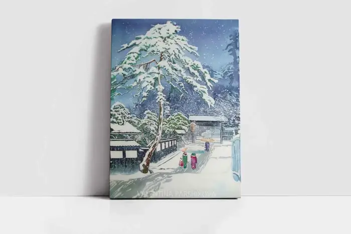 Japonyada Kış | Kanvas Tablo | Cam Tablo | Mdf Tablo | B31017 - Görsel 2